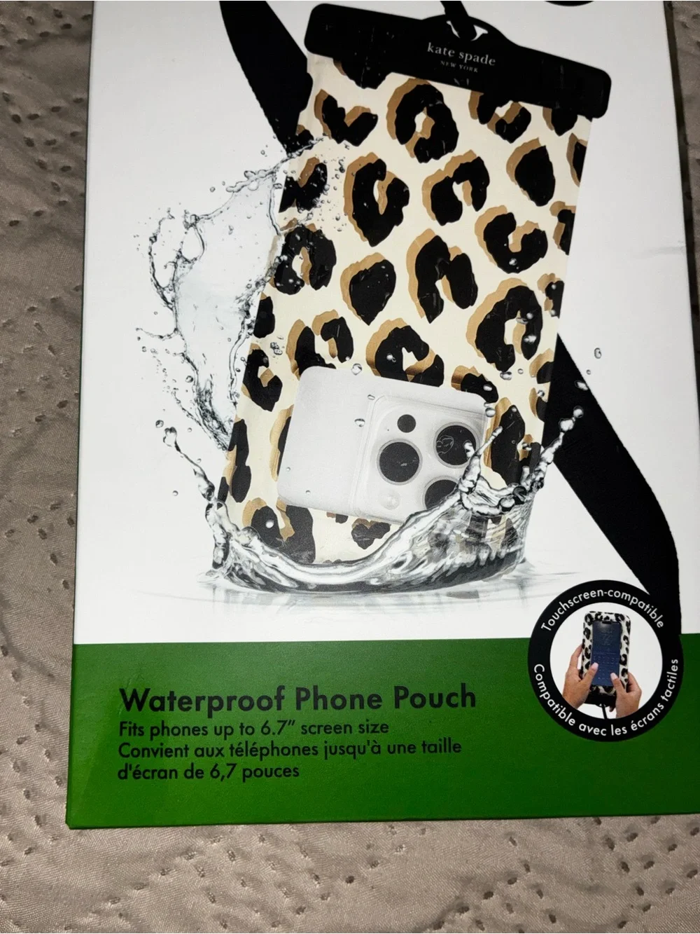 Kate Spade NY Leopard Waterproof Phone Pouch